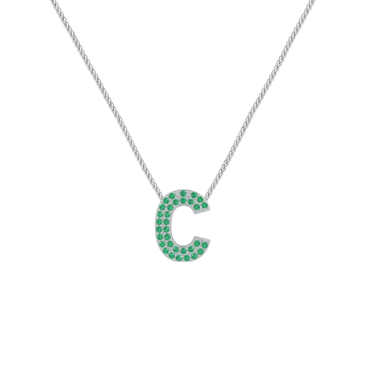 Green Letter C Charm