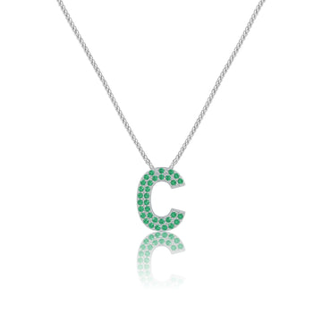 Green Letter C Charm
