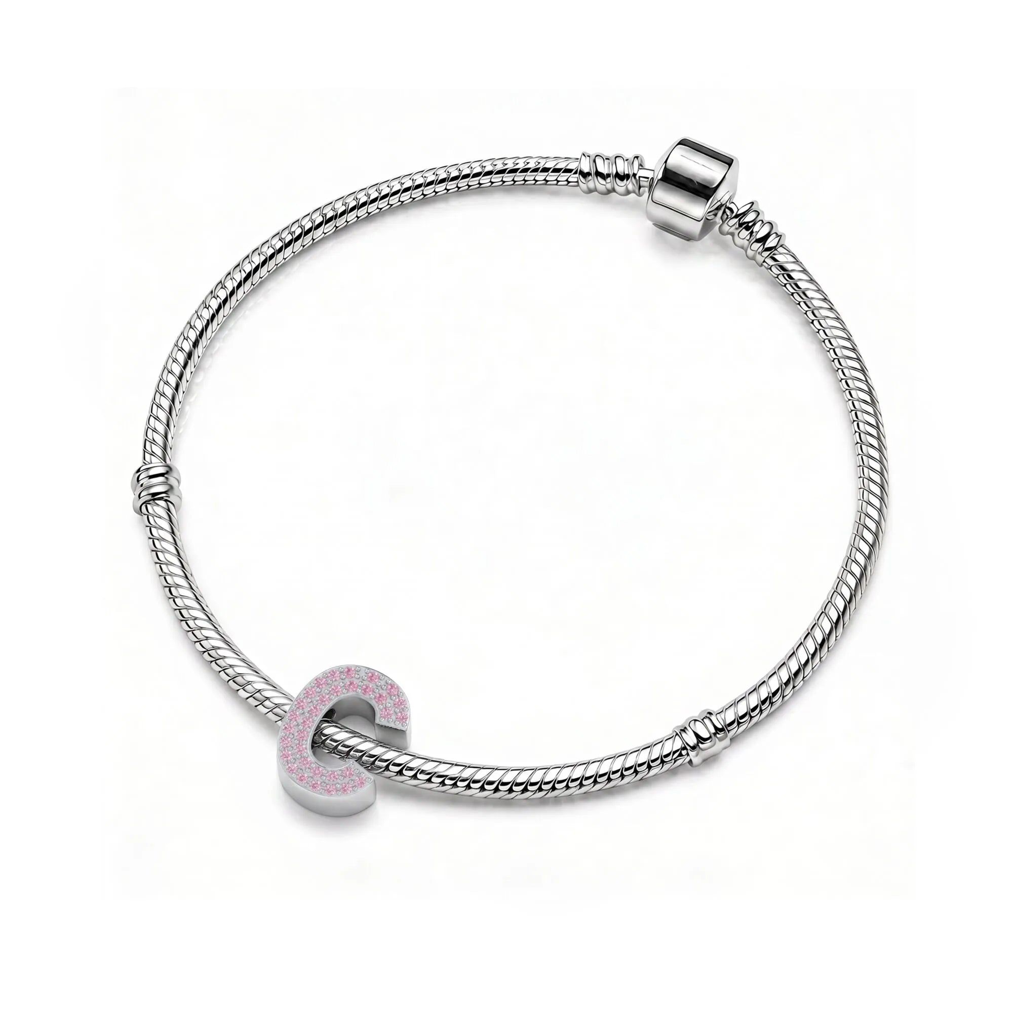Pink Letter C Charm