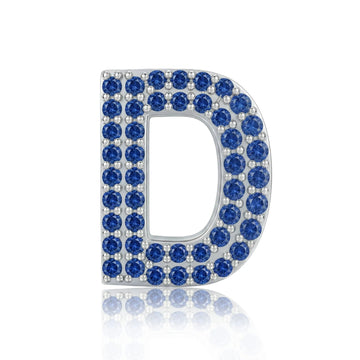 Blue Letter D Charm