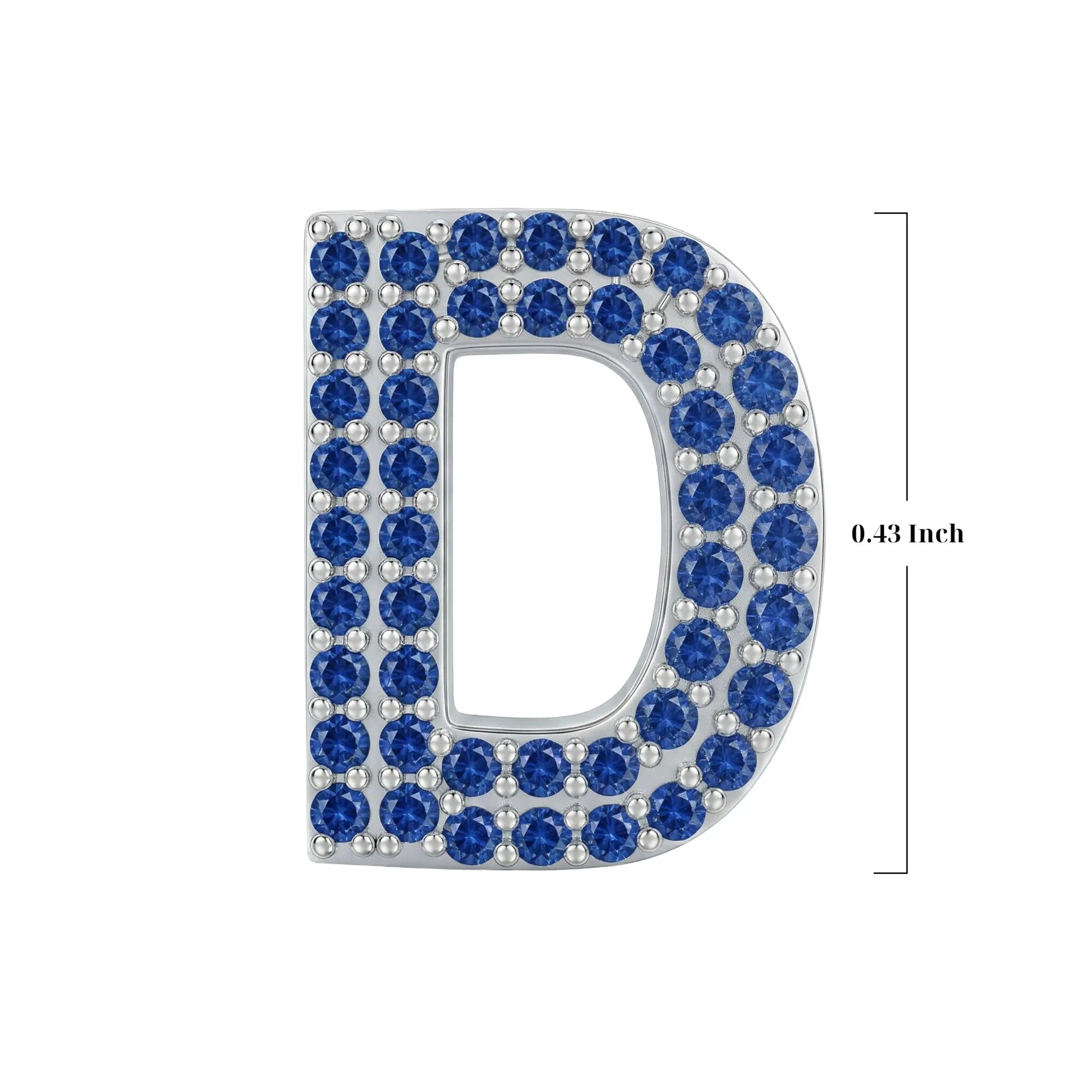 Blue Letter D Charm