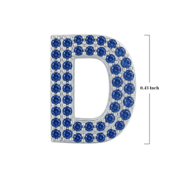 Blue Letter D Charm