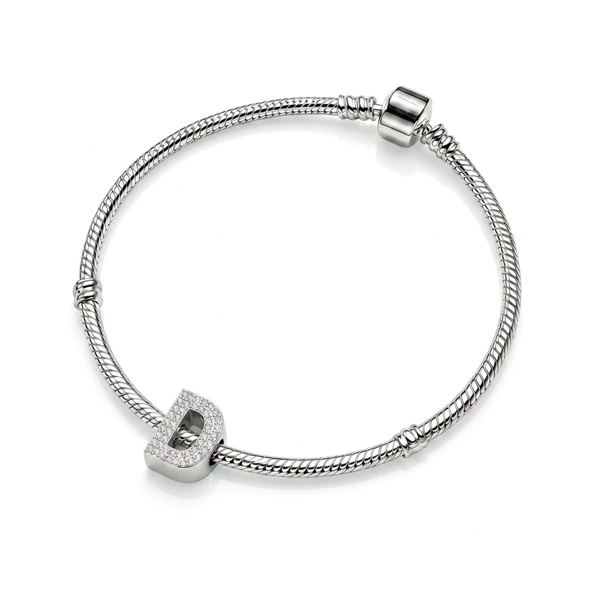 Silver Letter D Charm