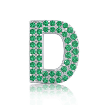 Green Letter D Charm