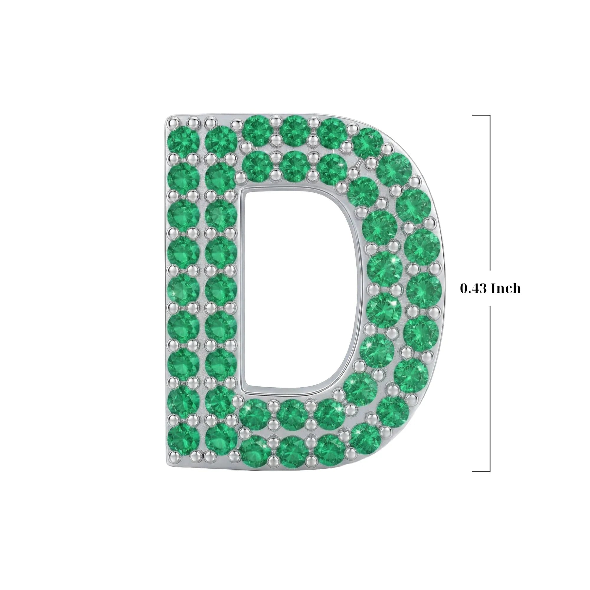Green Letter D Charm