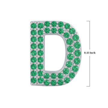 Green Letter D Charm