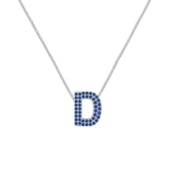 Blue Letter D Charm