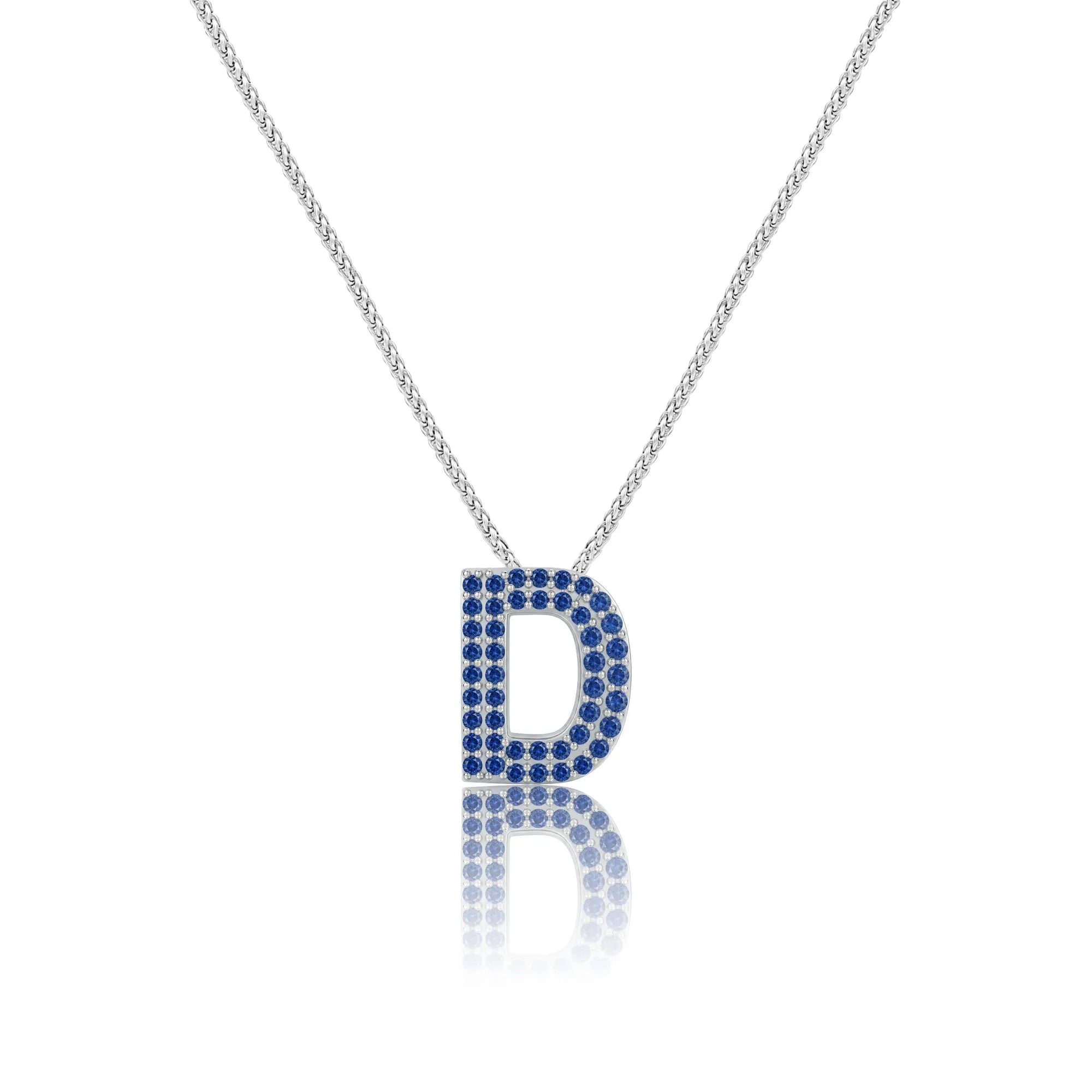 Blue Letter D Charm