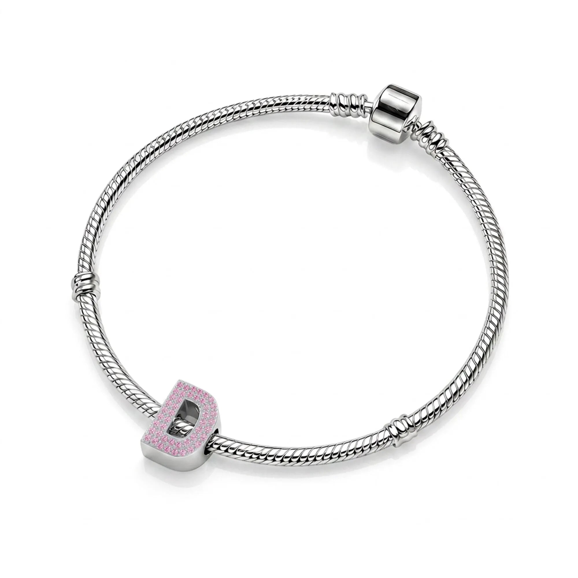 Pink Letter D Charm