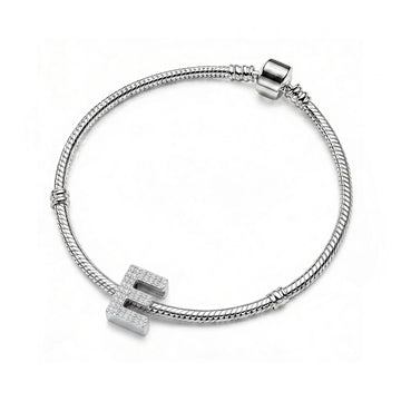 Silver Letter E / Epsilon Charm