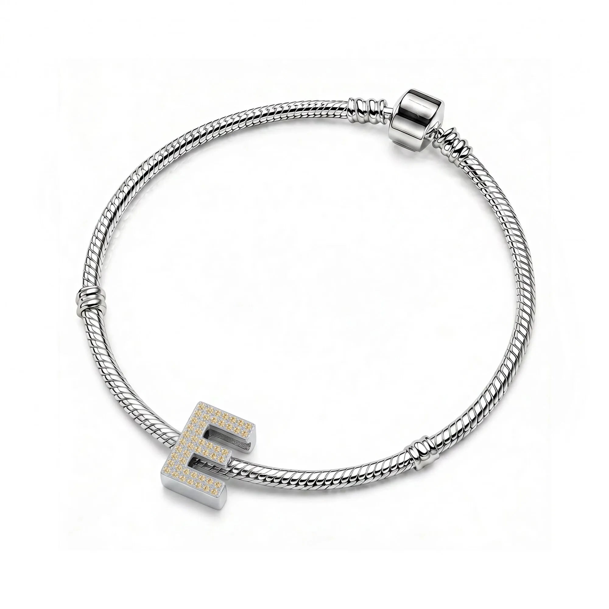 Gold Letter E / Epsilon Charm