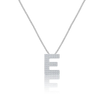 Silver Letter E / Epsilon Charm