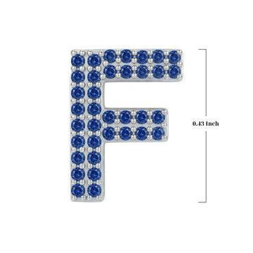 Blue Letter F Charm
