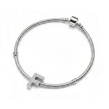 Silver Letter F Charm
