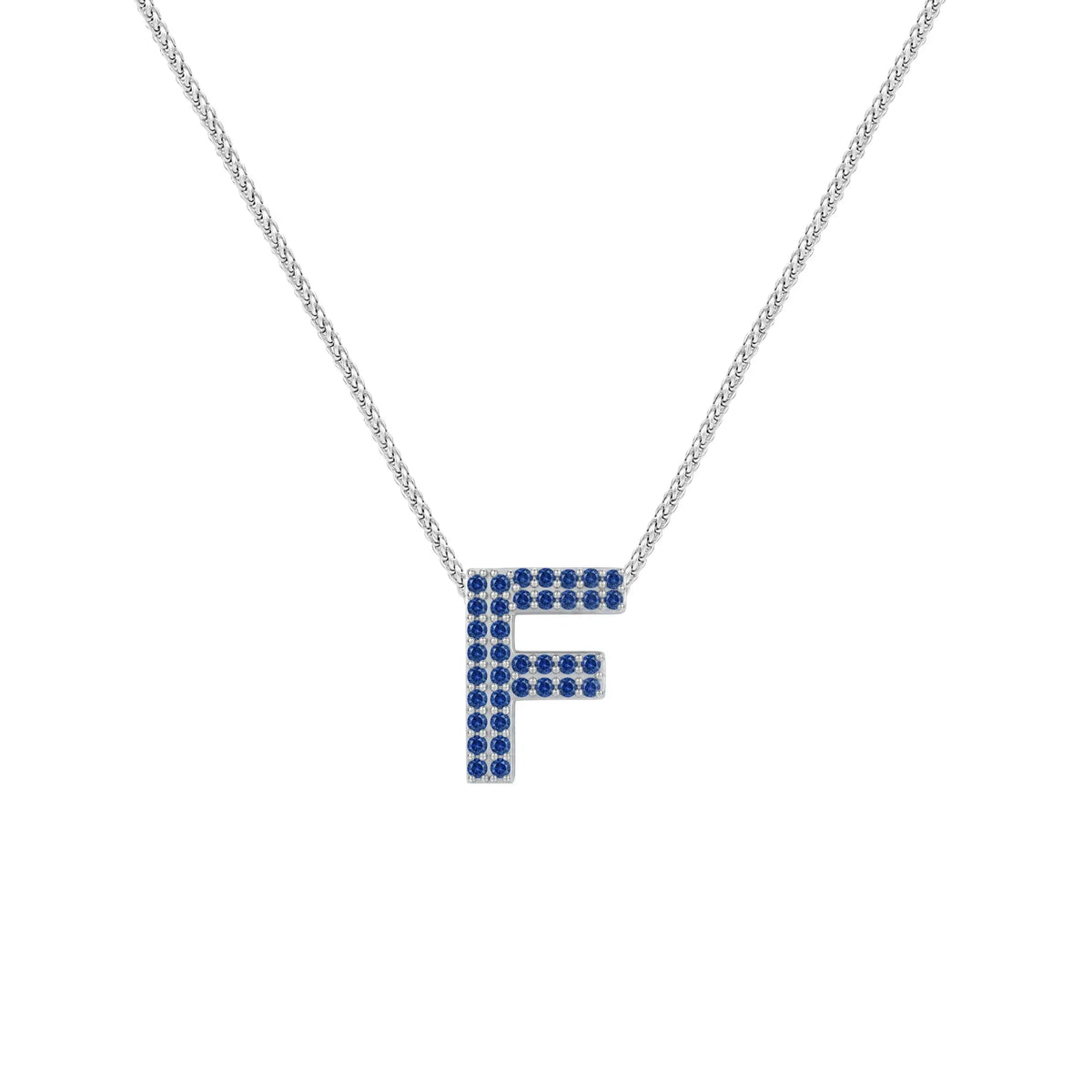 Blue Letter F Charm