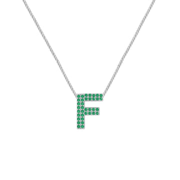 Green Letter F Charm