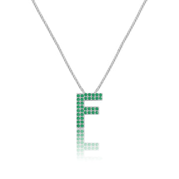 Green Letter F Charm