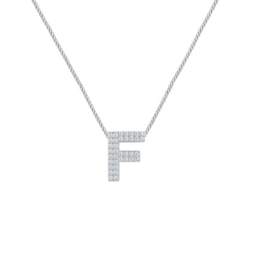 Silver Letter F Charm