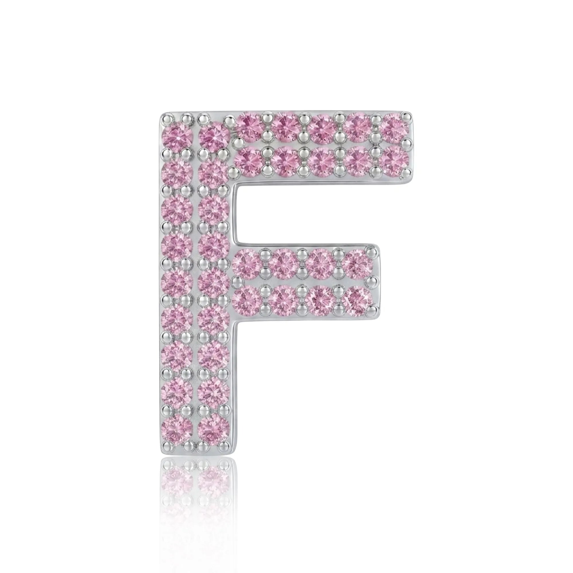 Pink Letter F Charm