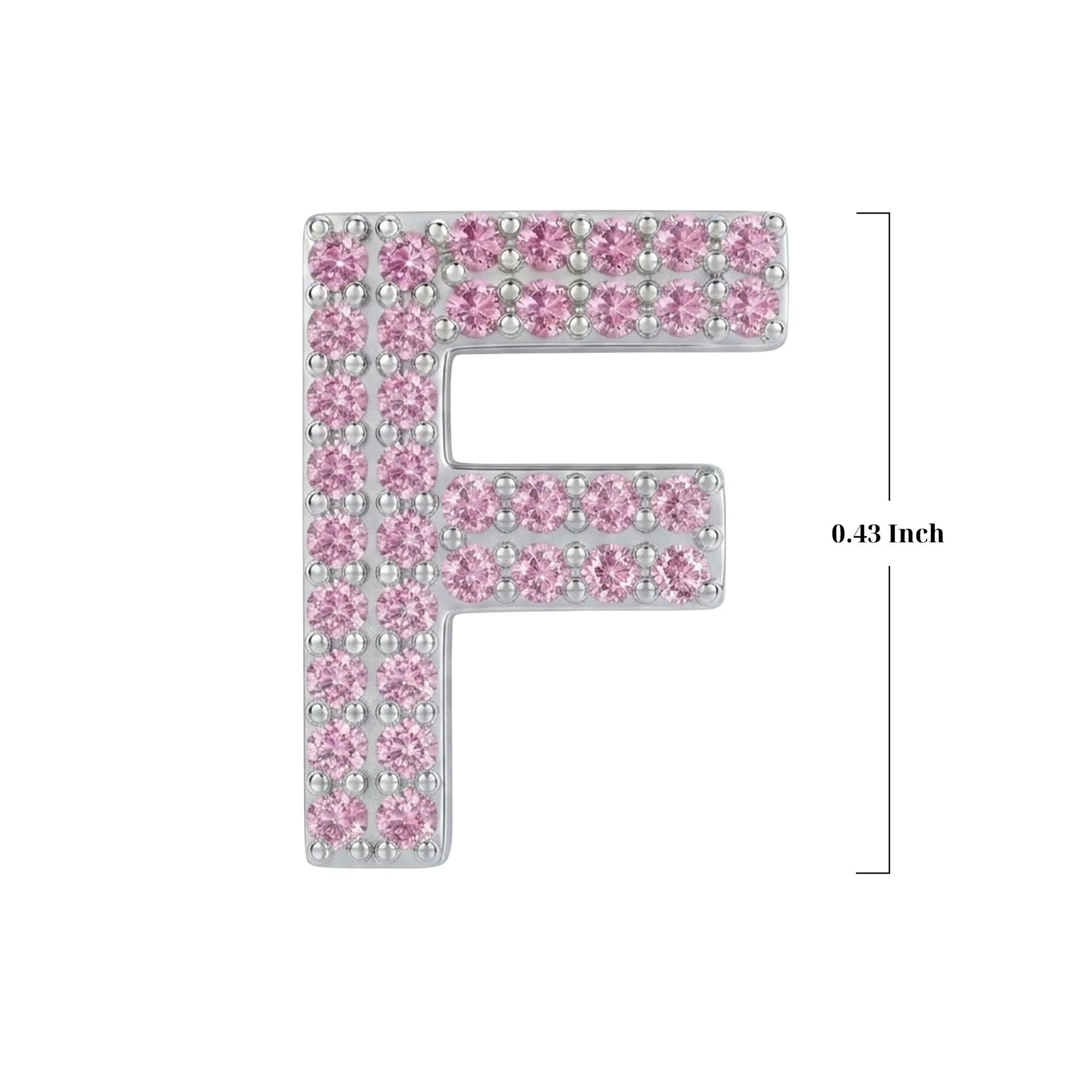Pink Letter F Charm