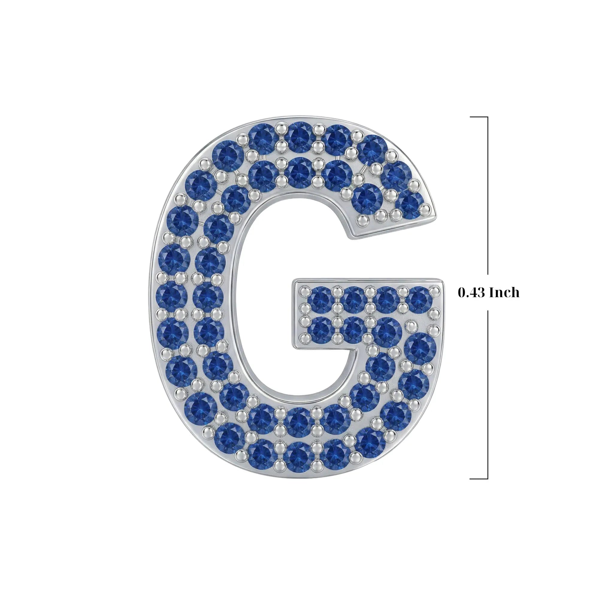 Blue Letter G Charm