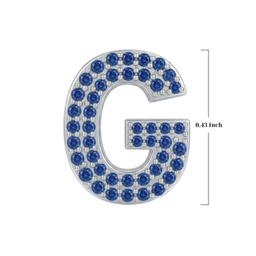 Blue Letter G Charm
