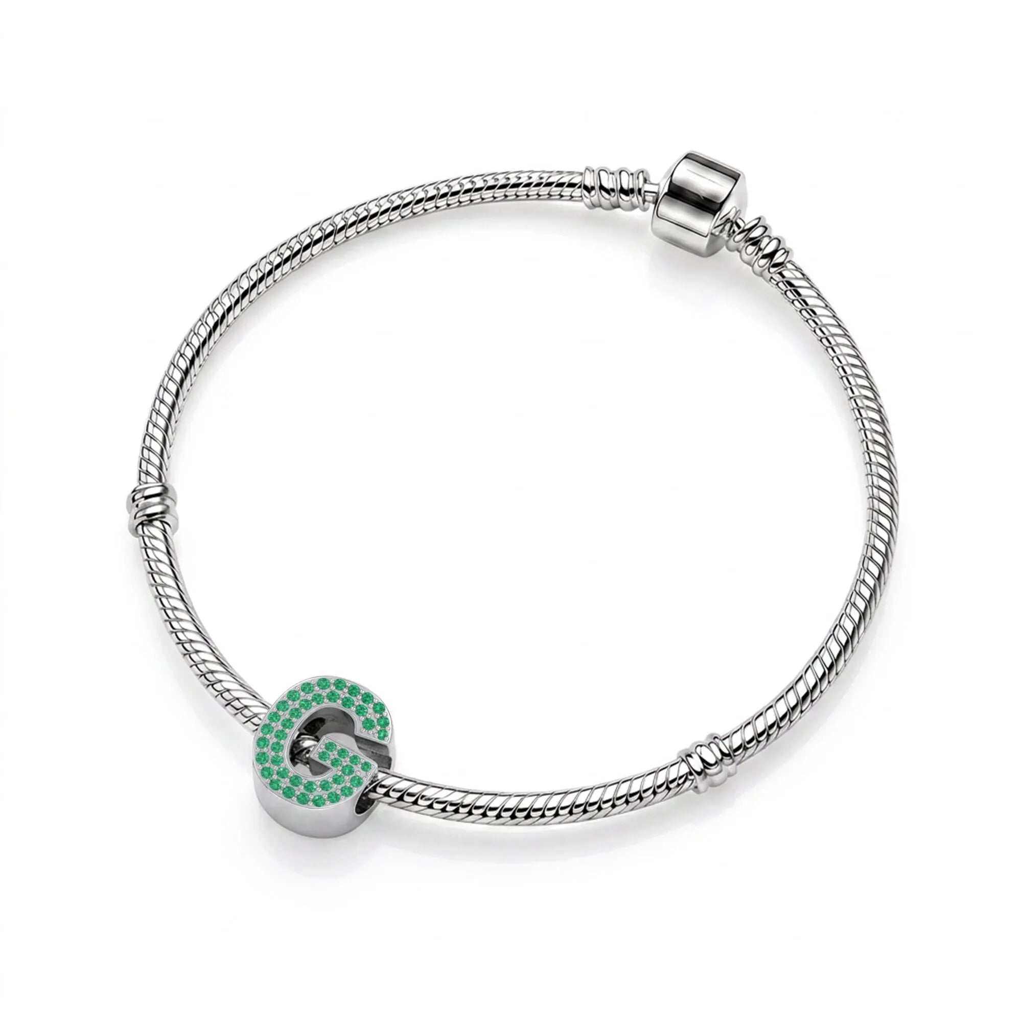 Green Letter G Charm