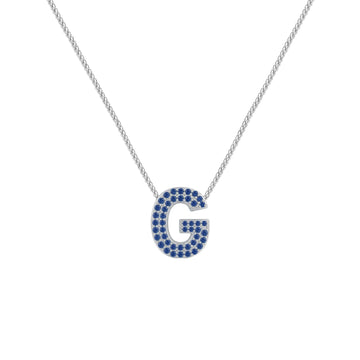 Blue Letter G Charm