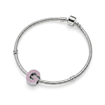 Pink Letter G Charm