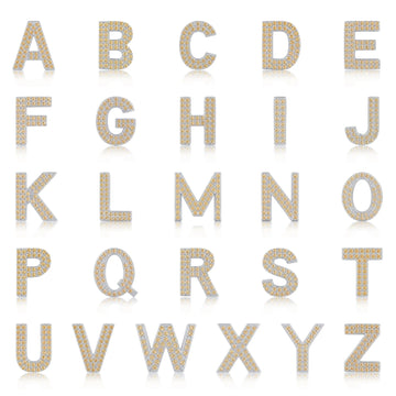 Gold Letter T / Tau Charm with available English letter styles