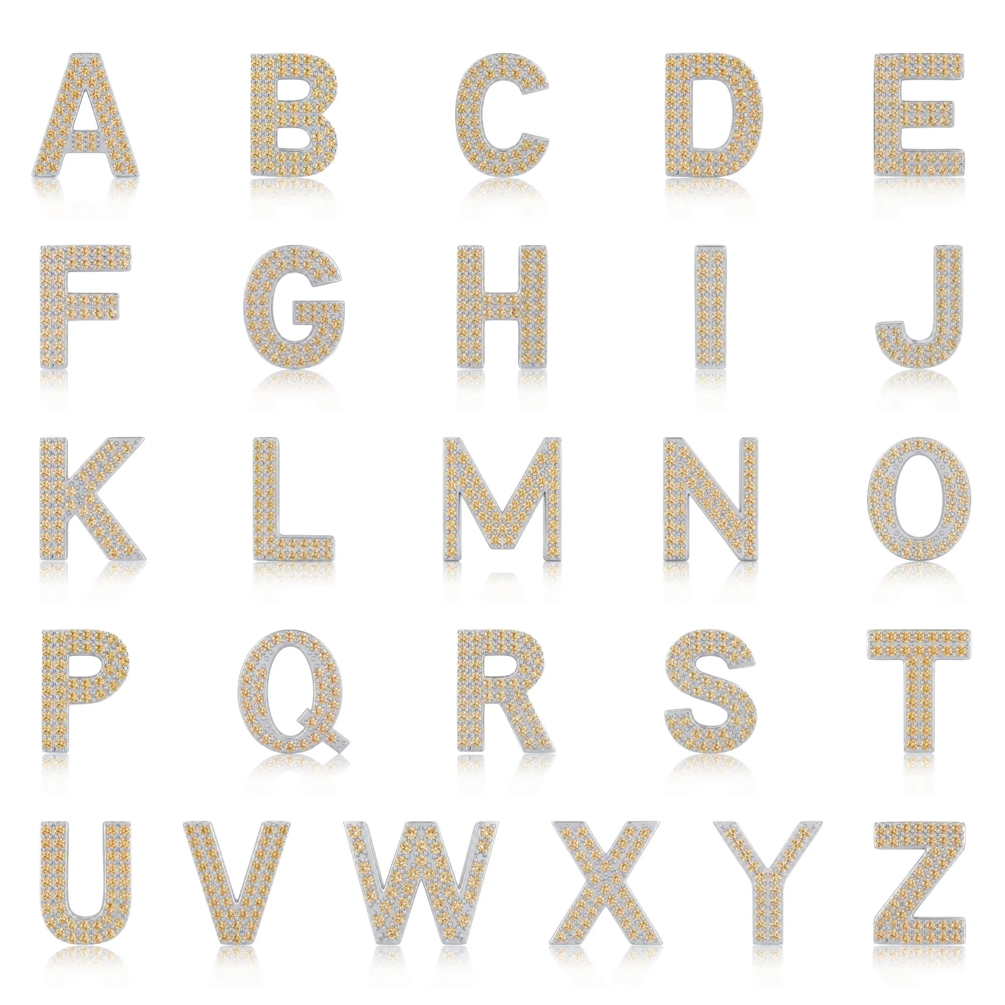 Gold Letter L Charm with available English letter styles
