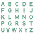Green Letter Φ / Phi Charm with available English letter styles