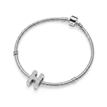 Silver Letter H / Eta Charm