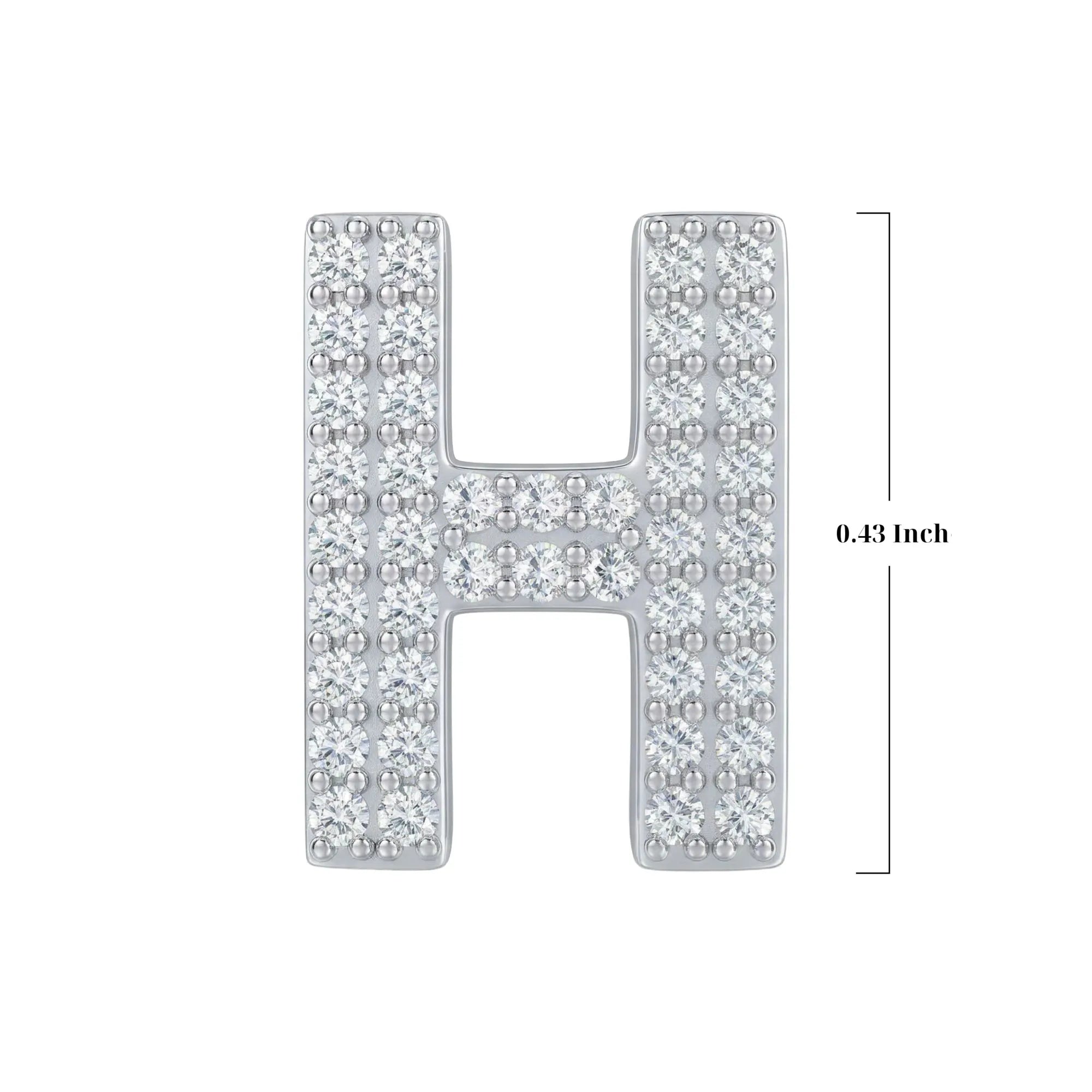 Silver Letter H / Eta Charm