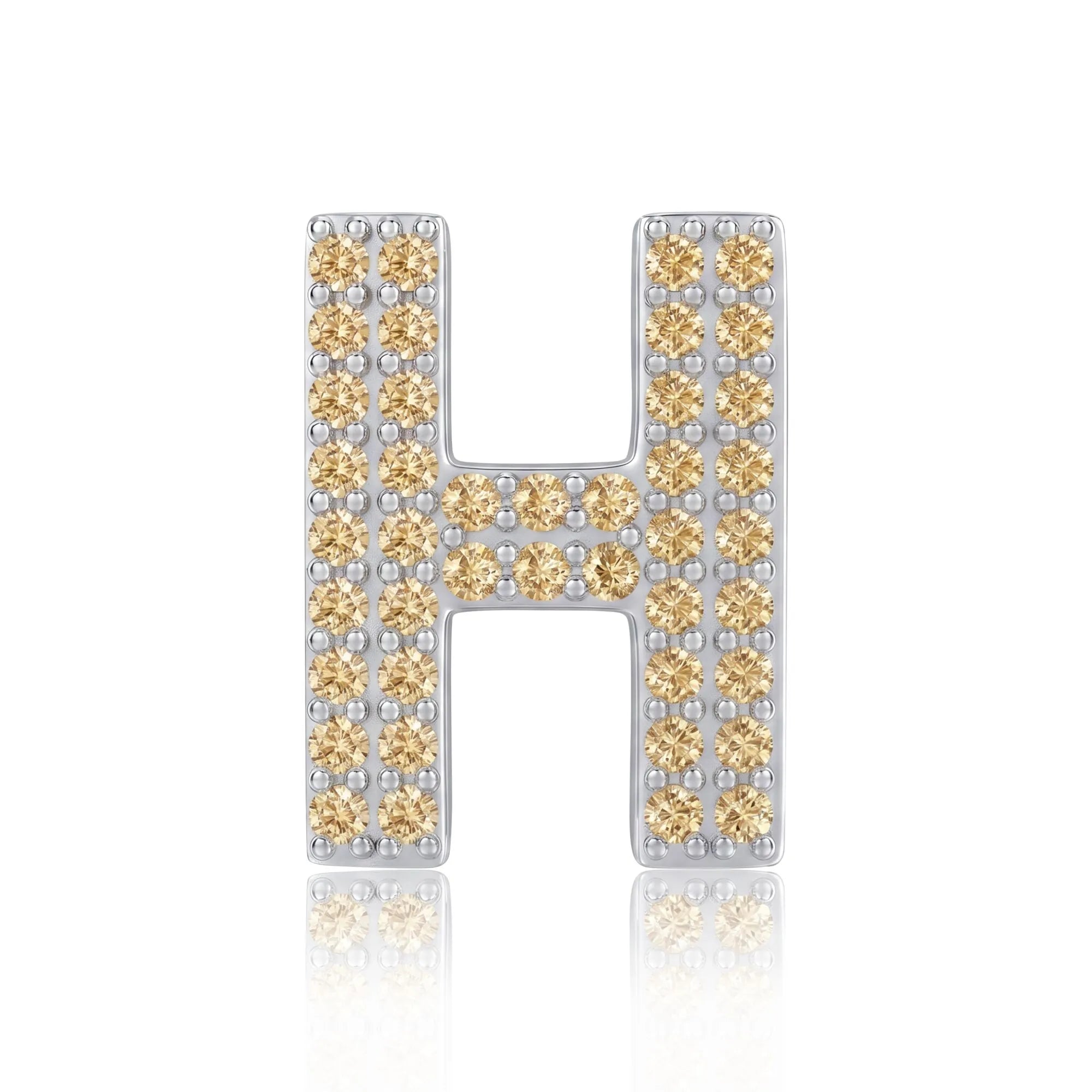 Gold Letter H / Eta Charm