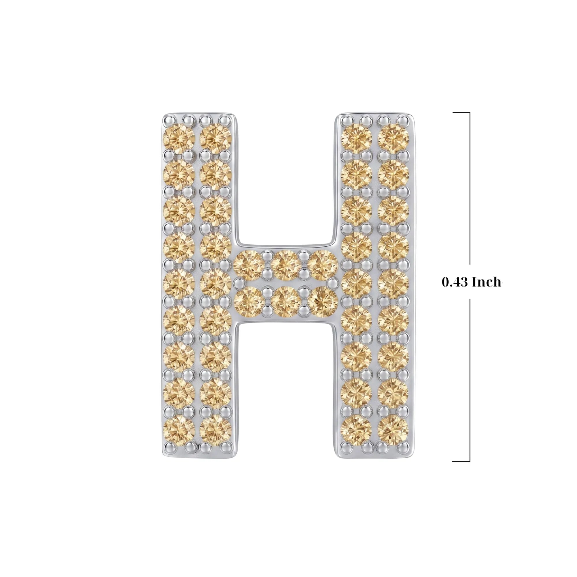 Gold Letter H / Eta Charm