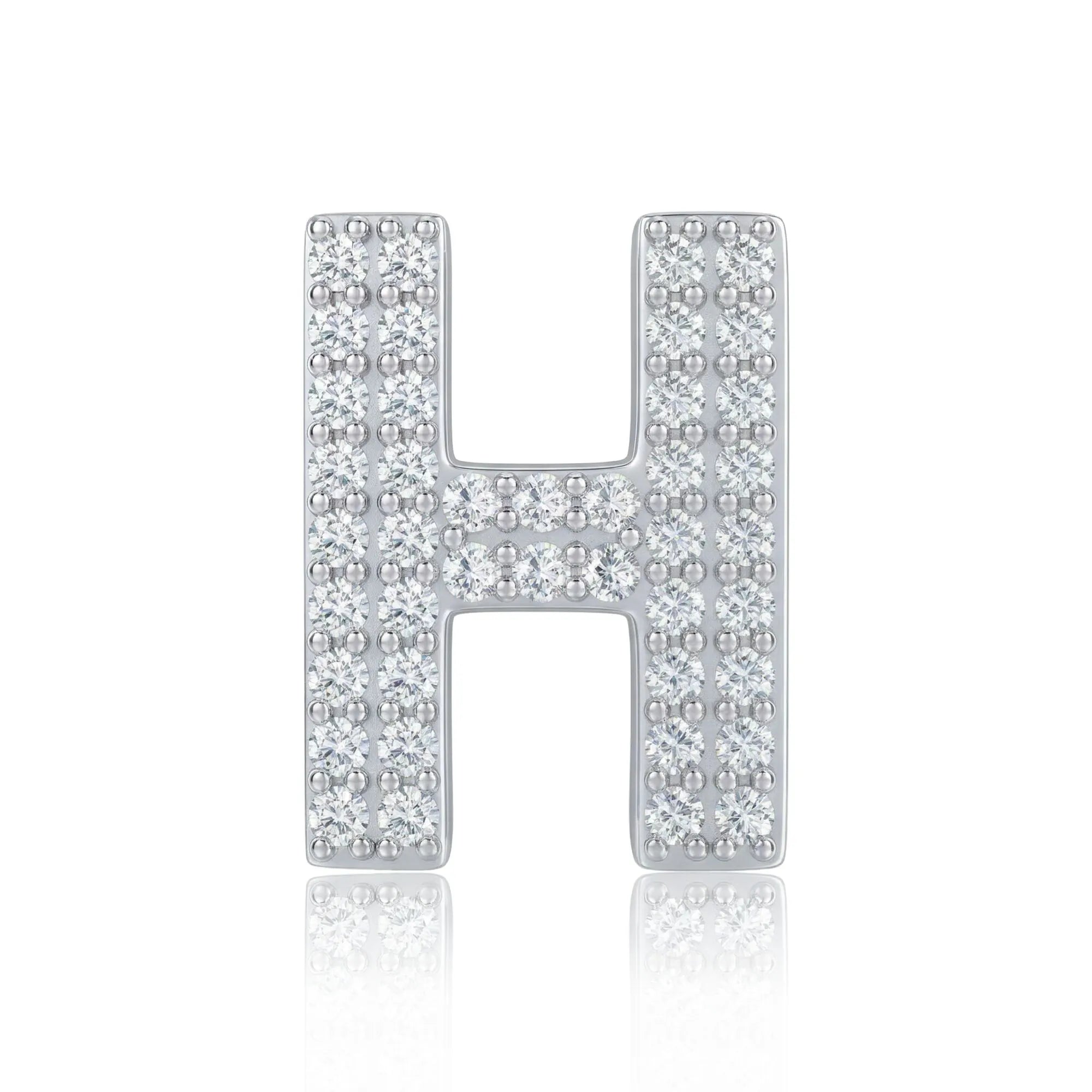 Silver Letter H / Eta Charm