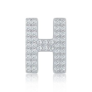 Silver Letter H / Eta Charm