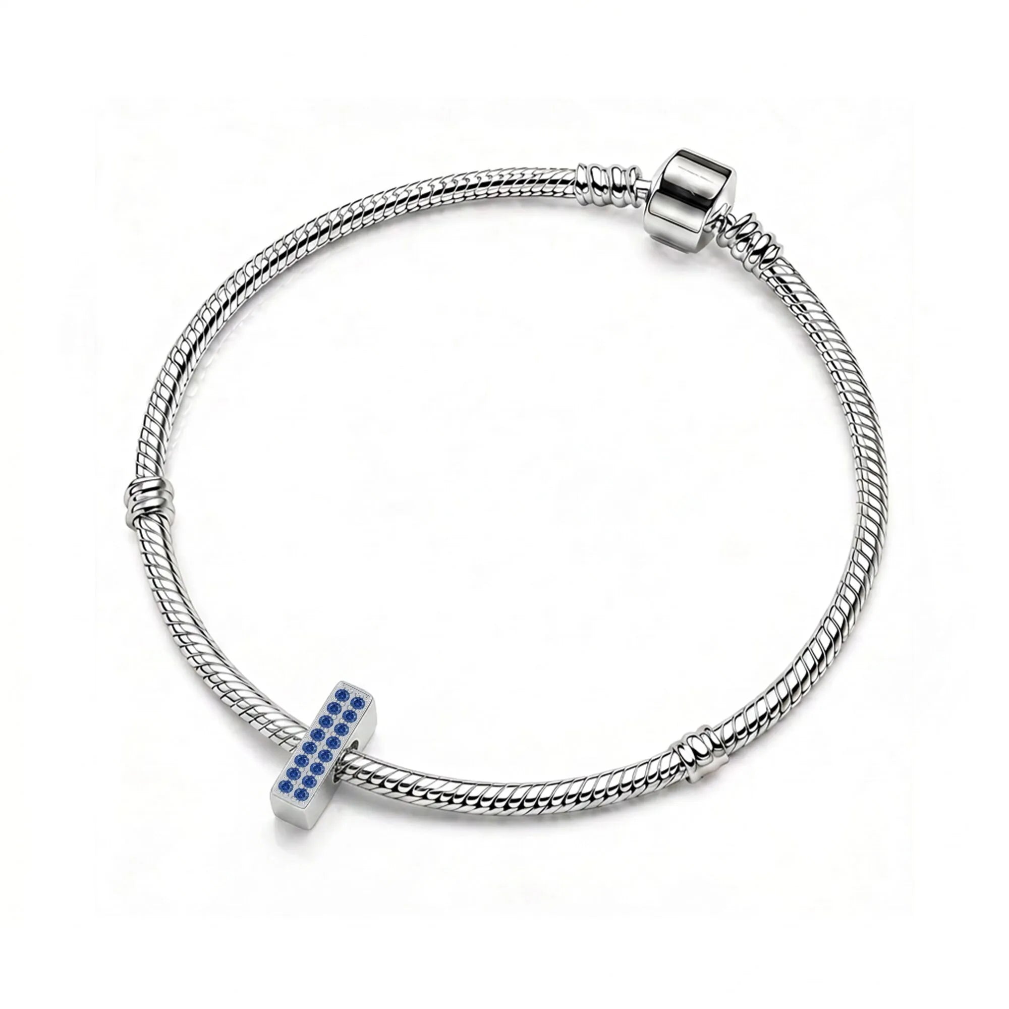 Blue Letter I / Iota Charm