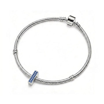 Blue Letter I / Iota Charm