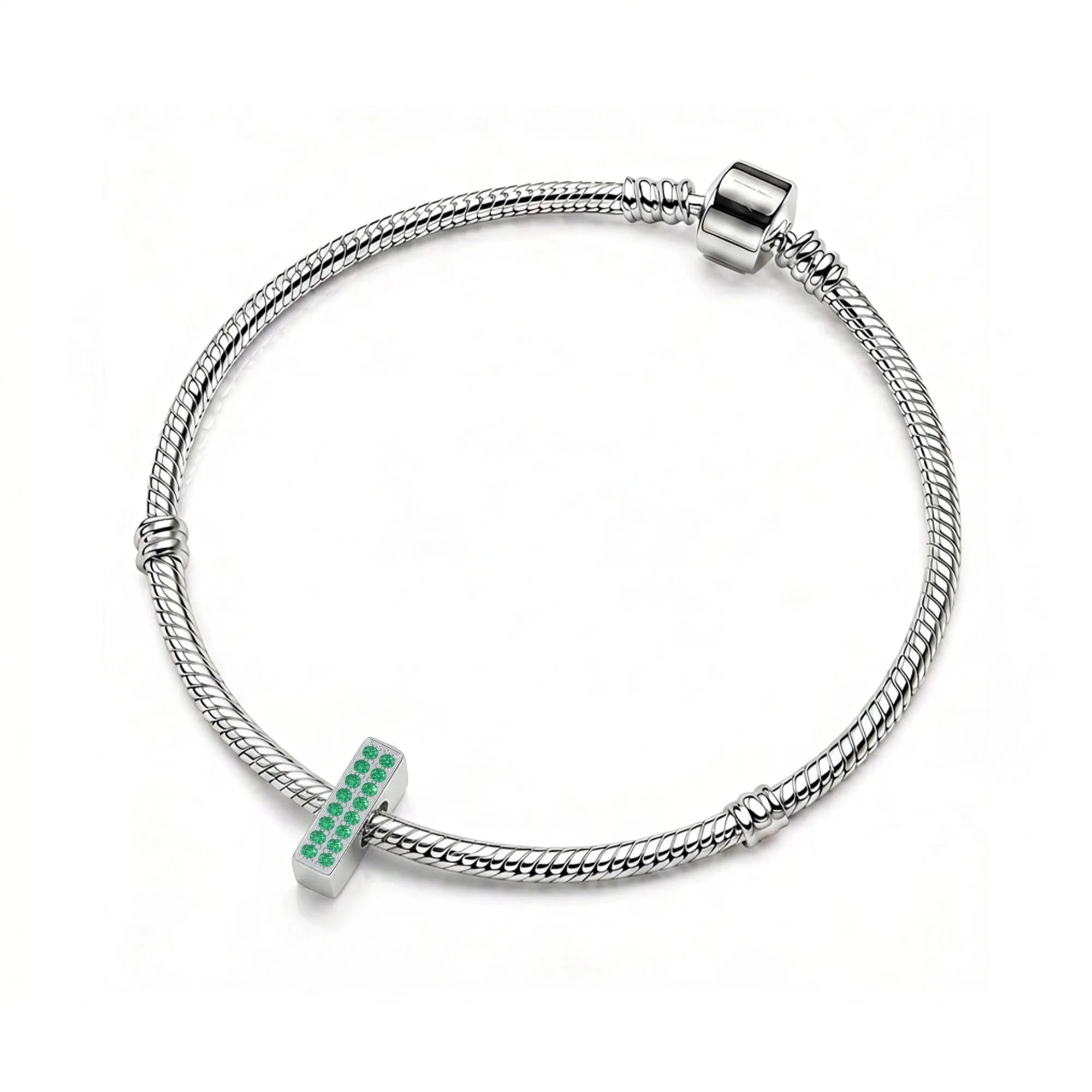 Green Letter I / Iota Charm