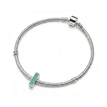 Green Letter I / Iota Charm