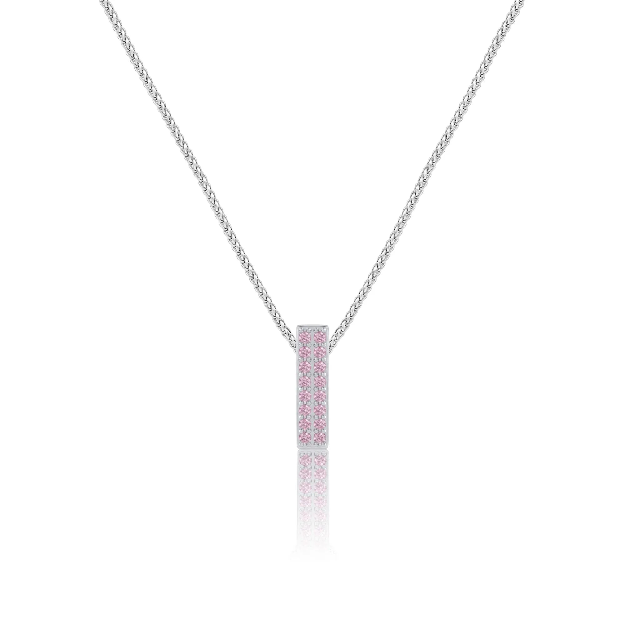 Pink Letter I / Iota Charm