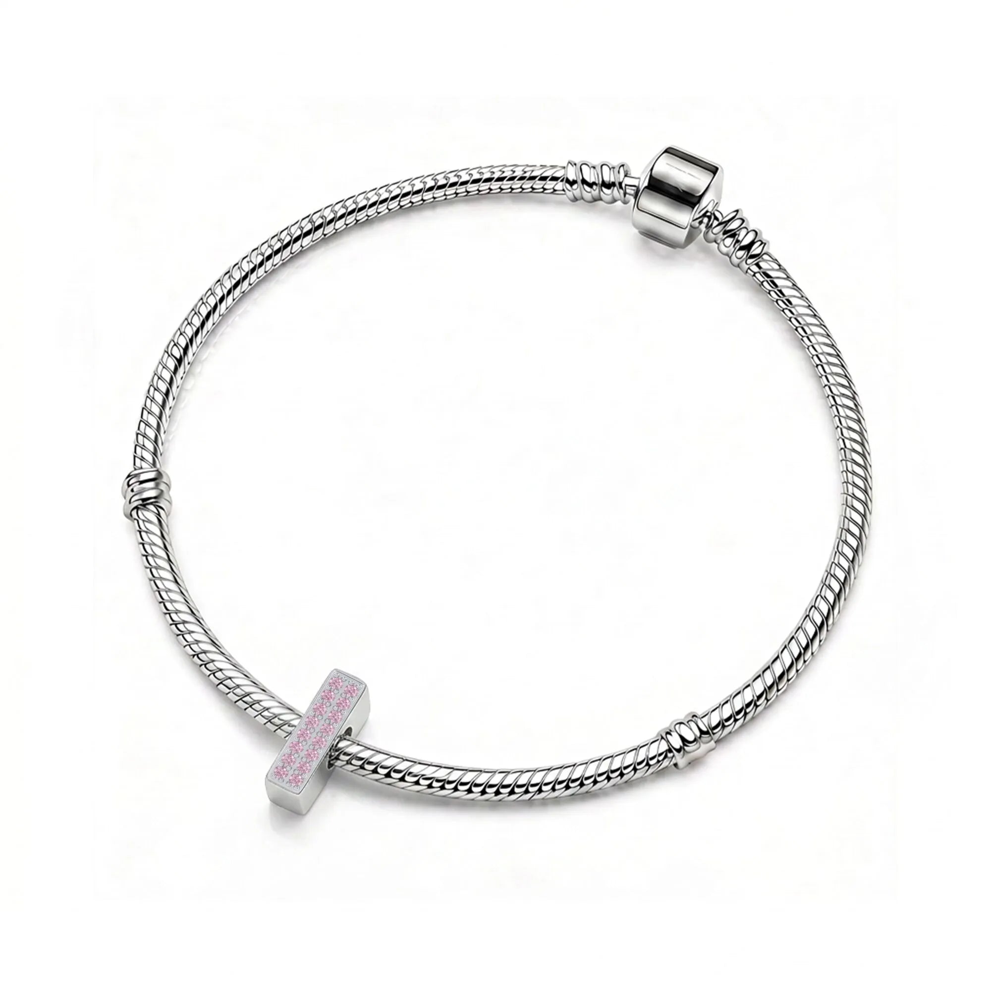 Pink Letter I / Iota Charm