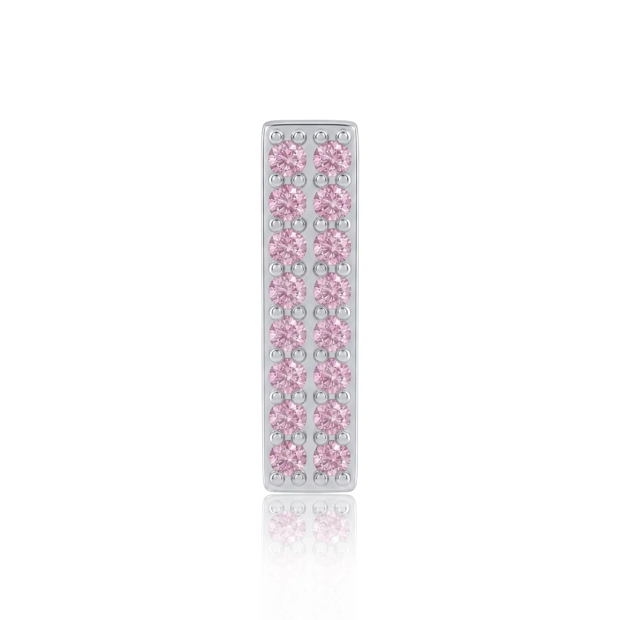 Pink Letter I / Iota Charm