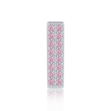 Pink Letter I / Iota Charm