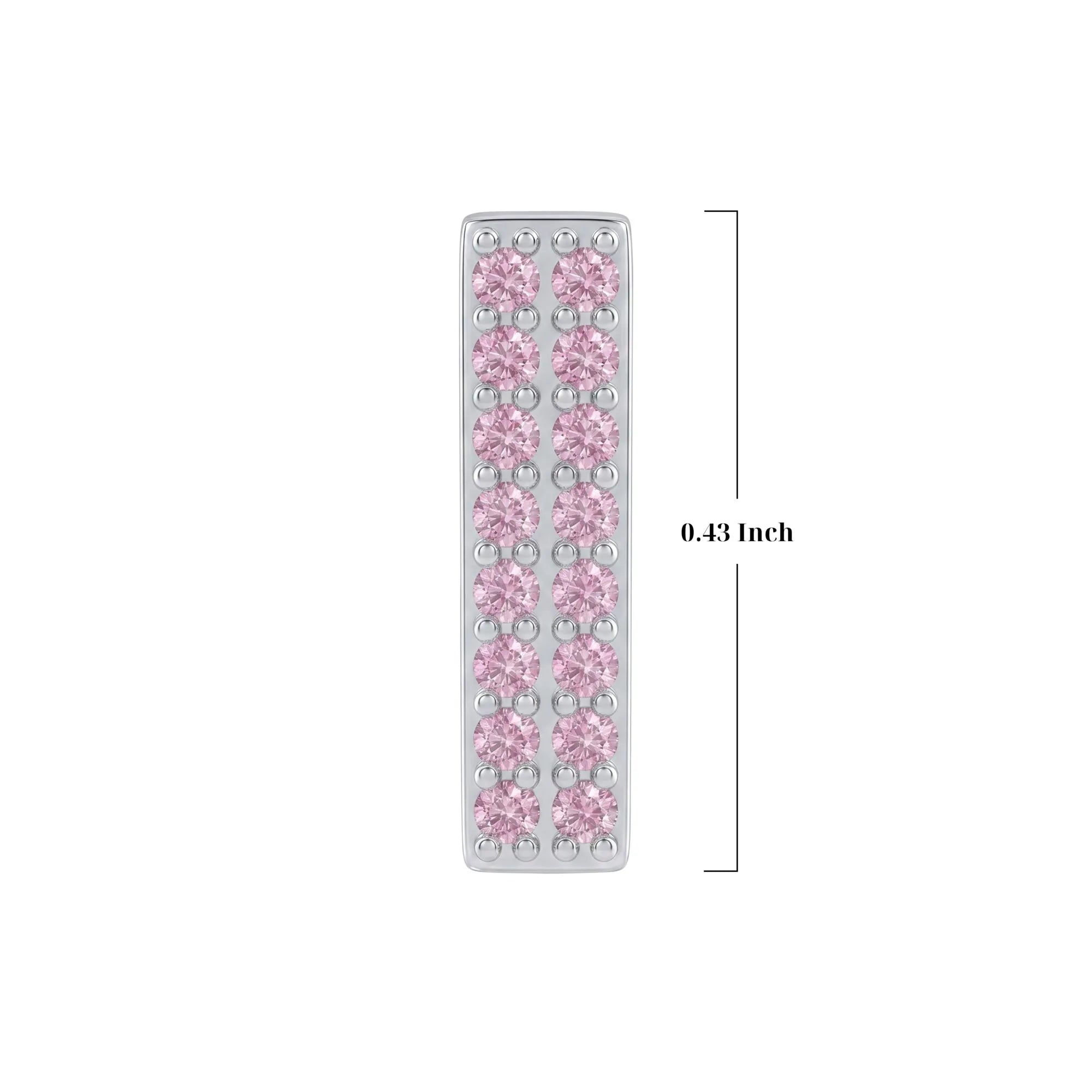 Pink Letter I / Iota Charm
