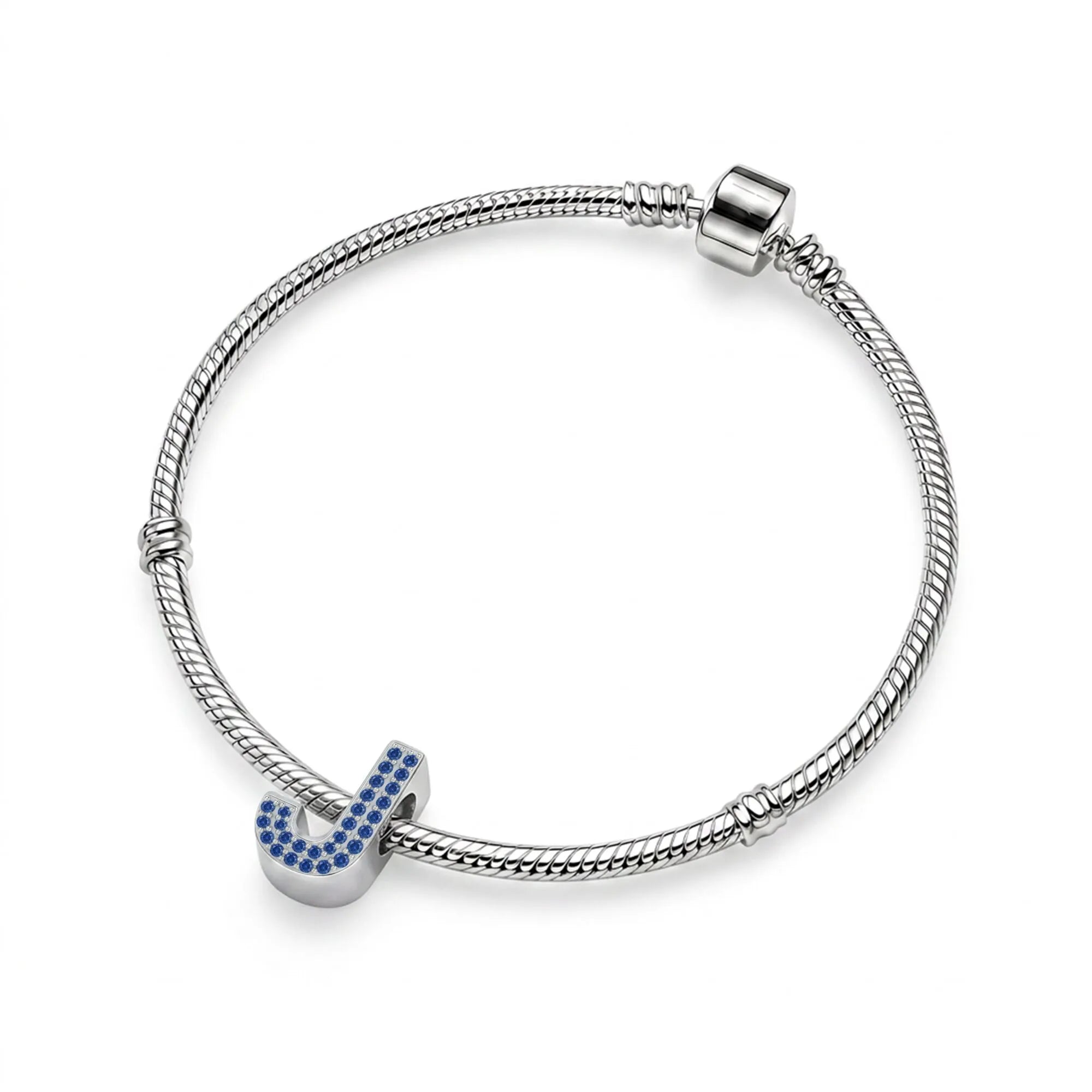 Blue Letter J Charm