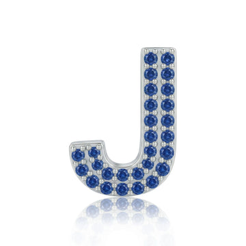 Blue Letter J Charm