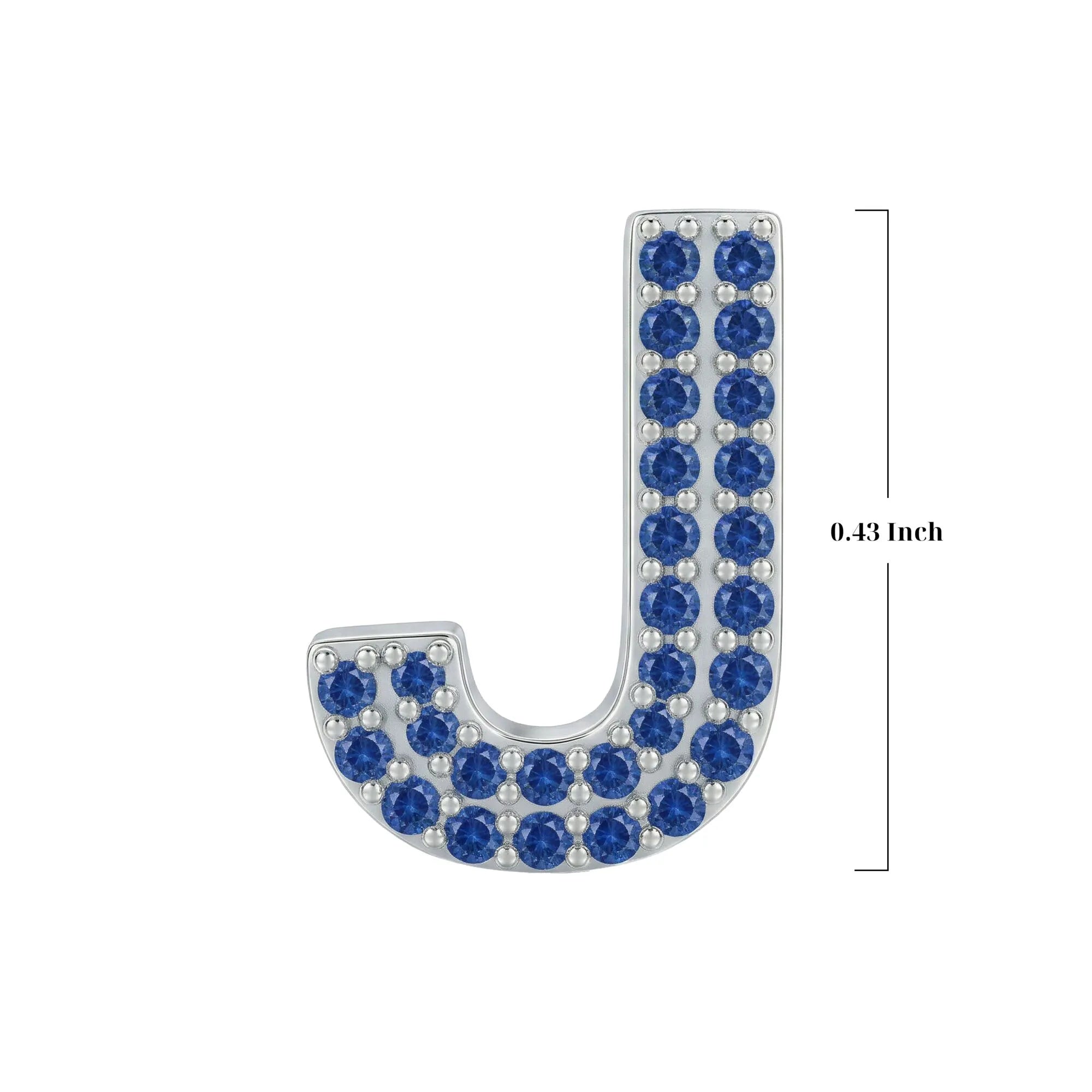 Blue Letter J Charm